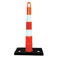 Cortina 03-750-6HI 42\" Orange Grip and Go Channelizer Cone Hi Intensity Sheeting 6\" Reflective Collars (Base Sold Separately)